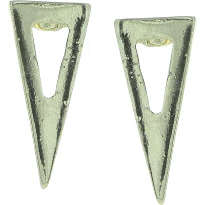 Olivia Welles Rosa Dainty Arrow Stud Earrings In Gold