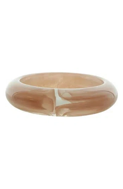 Olivia Welles Rose Resin Bangle Bracelet In Gold
