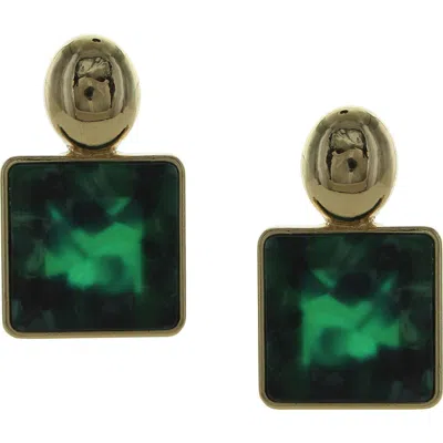Olivia Welles Ruby Marbled Earrings In Green