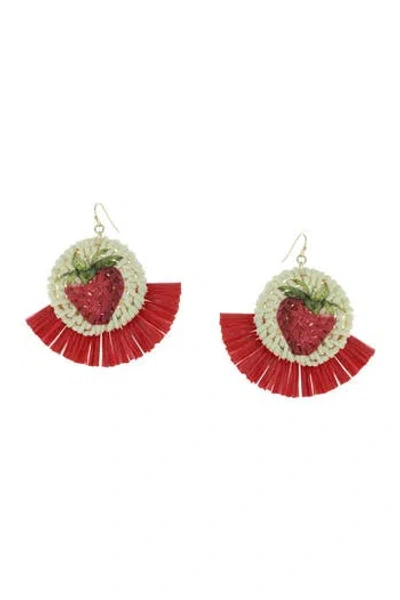 Olivia Welles Sandrea Strawberry Drop Earrings In Multi