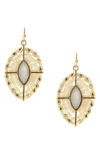 Olivia Welles Sauron Bead Drop Earrings In Gold/neutral