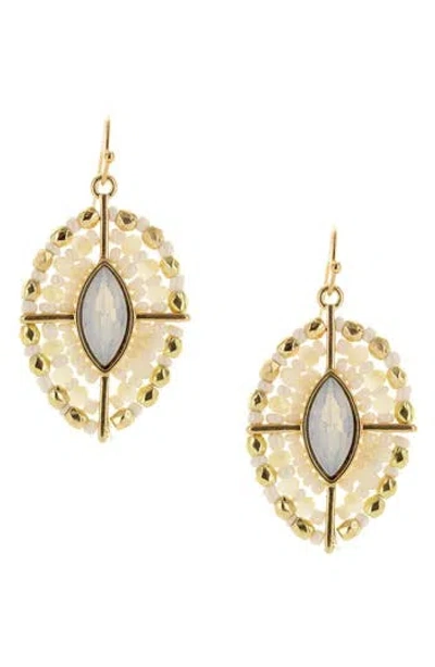 Olivia Welles Sauron Bead Drop Earrings In Gold