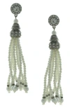 Olivia Welles Shena Faux Pearl Tassel Drop Earrings In Multi