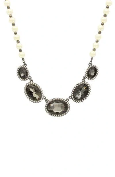 Olivia Welles Silver-tone Royally Oval Bib Necklace In Gold