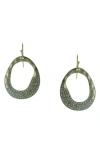 Olivia Welles Sophia Crystal Oval Drop Earrings In Gold-clear