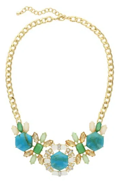 Olivia Welles Spring Fling Frontal Necklace In Multi