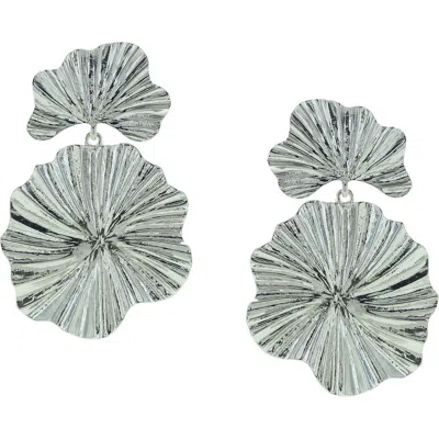 Olivia Welles Starburst Drop Earrings In Metallic