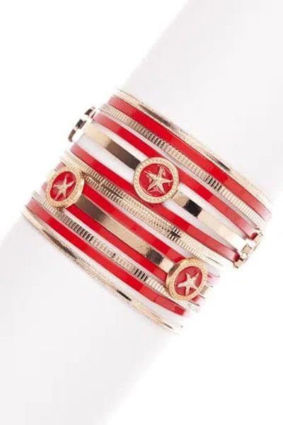 Olivia Welles Starfish Style Bangle In Gold