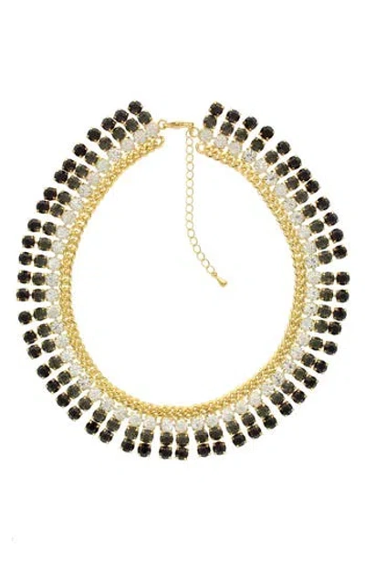 Olivia Welles Statement Crystal Necklace In Multi