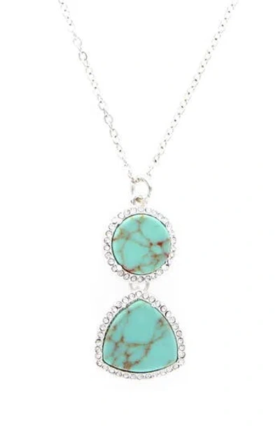Olivia Welles Sugar And Spice Resin Stone Drop Pendant Necklace In Gray