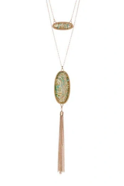 Olivia Welles Swirled Layer Necklace In Metallic