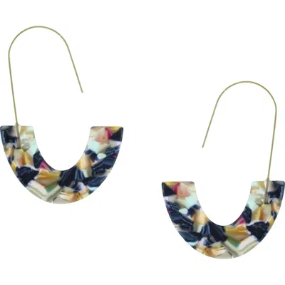 Olivia Welles Tabby Multi-color 76mm Hoop Earrings
