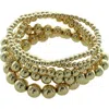 Olivia Welles Tandy Beaded Wrap Bracelet In Gold/crystal