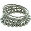 Olivia Welles Tandy Beaded Wrap Bracelet In Silver/crystal