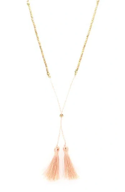 Olivia Welles Tassel Pendant Necklace In Gold
