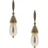 Olivia Welles Thea Pavé Crystal & Faux Pearl Drop Earrings