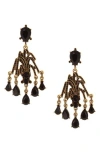 Olivia Welles Theresa Crystal Chandelier Earrings In Multi