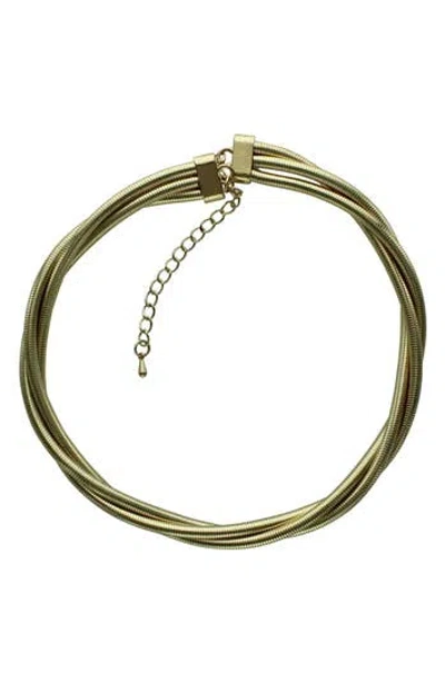 Olivia Welles Twist Tube Chain Necklace