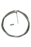 Olivia Welles Twist Tube Chain Necklace In Silver