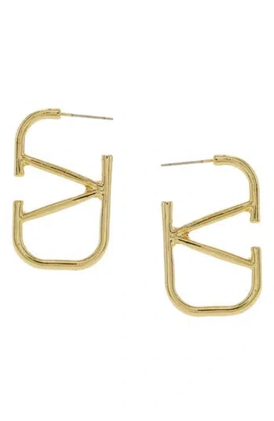 Olivia Welles V Drop Earrings In Gold