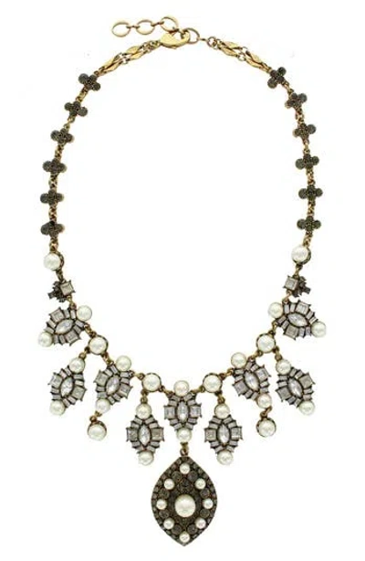 Olivia Welles Valera Stone Necklace In Metallic