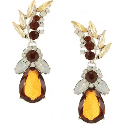 Olivia Welles Victoria Cluster Drop Earrings In Metallic