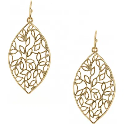 Olivia Welles Vine & Leaf Drop Earrings In Gold