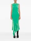 Olivier Theyskens Draped Asymmetric Dress In Green