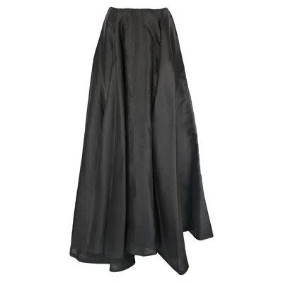 Pre-owned Olivier Theyskens Fw 1998 Silk Full Skirt As Seen On Madonna In Black