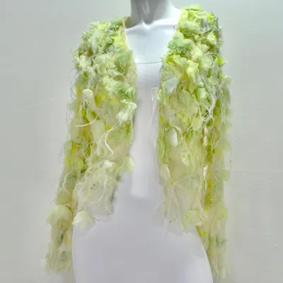 Pre-owned Olivier Theyskens Nina Ricci L'air Du Temps Rare Green Yellow Jacket