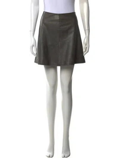 Pre-owned Olivier Theyskens Vintage Mini Skirt In Gray