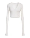 Olivier Theyskens Woman Sweater White Size M Cotton, Silk In White