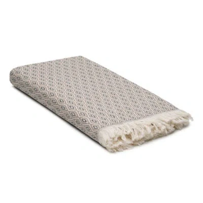 Oliviera Home Diamond Loom Turkish Cotton Towel & Throw In Brown
