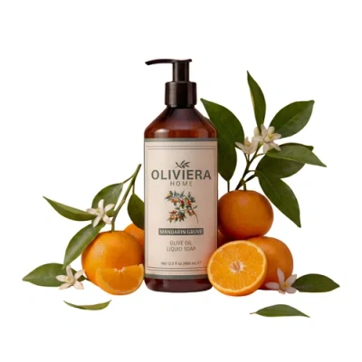 Oliviera Home Mandarin Grove Hand Wash Duo In Orange