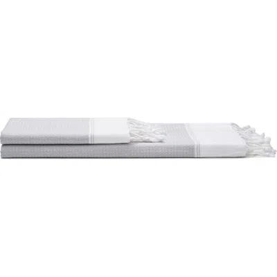 Oliviera Home Pria Turkish Cotton Bath And Hand Towel In Gray