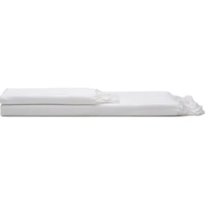 Oliviera Home Pria Turkish Cotton Bath And Hand Towel In White