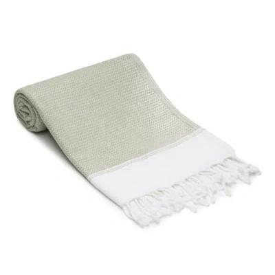 Oliviera Home Pria Turkish Cotton Bath Towel In Green