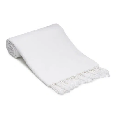 Oliviera Home Pria Turkish Cotton Bath Towel In White