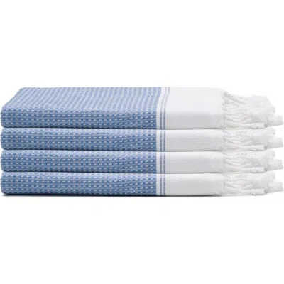 Oliviera Home Pria Turkish Cotton Hand Towel Bundle In Blue