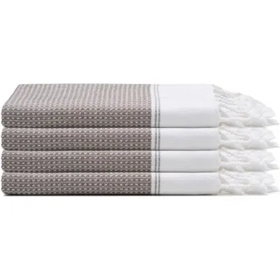 Oliviera Home Pria Turkish Cotton Hand Towel Bundle In Brown