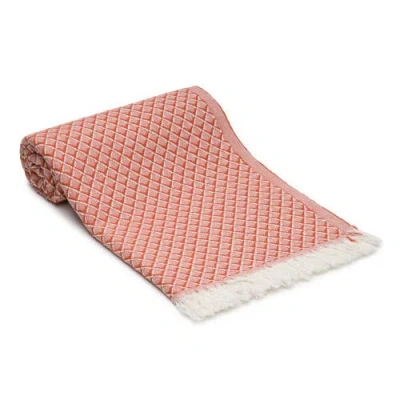 Oliviera Home Serenity Grid Turkish Cotton Bath Towel In Brown