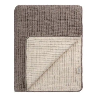 Oliviera Home Soho Supersoft 4-layer Cotton Gauze Quilt In Brown