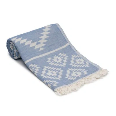 Oliviera Home Turkish Cotton Bath Towel In Blue