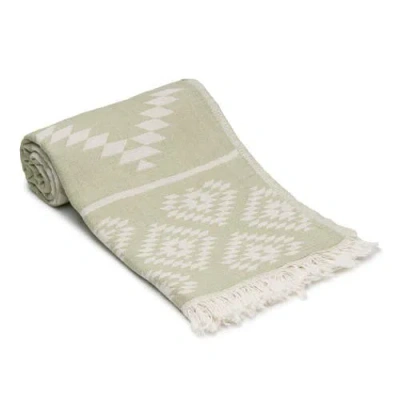 Oliviera Home Turkish Cotton Bath Towel In Green
