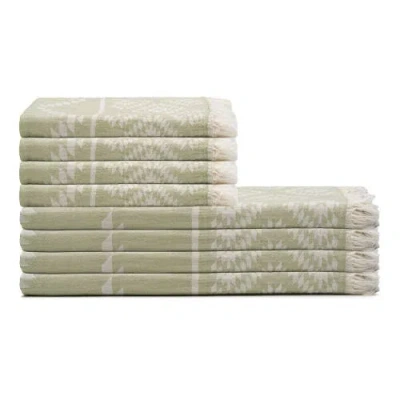 Oliviera Home Turkish Cotton Towel Bundle In Green