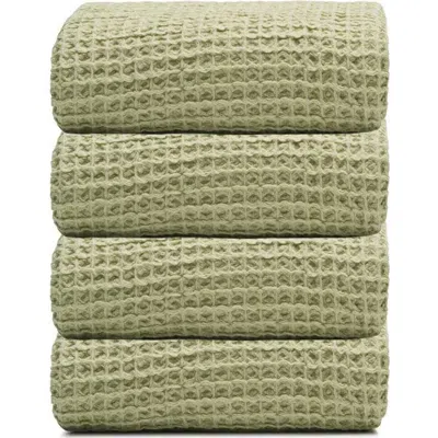 Oliviera Home Waffle Turkish Cotton Hand Towel Bundle In White