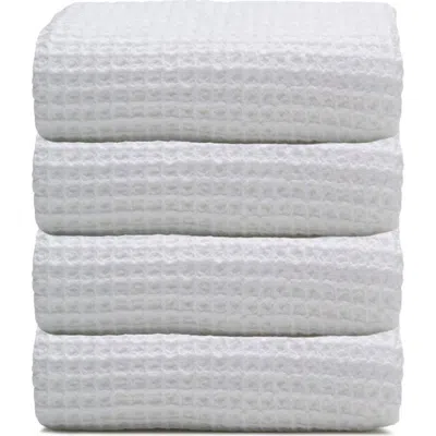 Oliviera Home Waffle Turkish Cotton Hand Towel Bundle In Gray