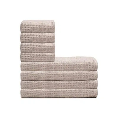 Oliviera Home Waffle Turkish Cotton Towel Bundle In Sand
