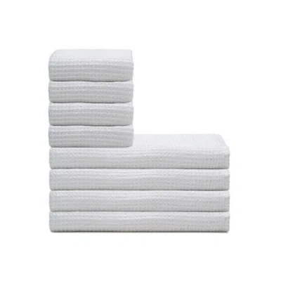 Oliviera Home Waffle Turkish Cotton Towel Bundle In White
