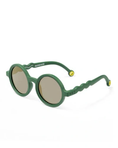 Olivio Kids'  Infant Round Sunglasses In Green